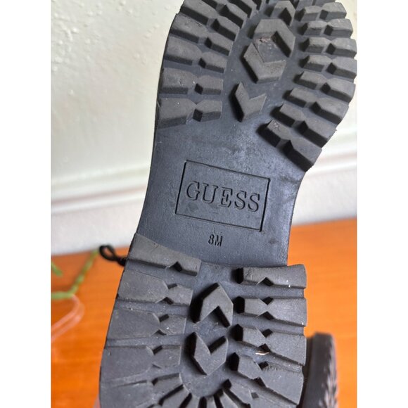 Guess Caleena Womens Black Ankle Combat Boots Size 8M - Picture 9 of 9